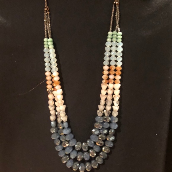Ann Taylor LOFT Necklace multicolored stones - Picture 1 of 6